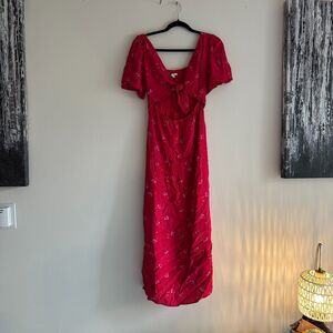 Z Supply Pink Flower Maxi Dress, Size S